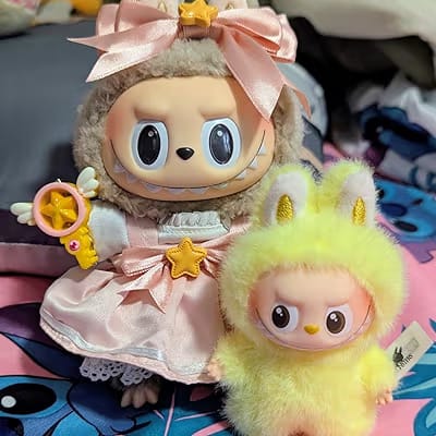 LABUBU Plush Blind Box Doll Keychain | Random Design Bag Charm Collectible Toy - (Random Color) - Image 10