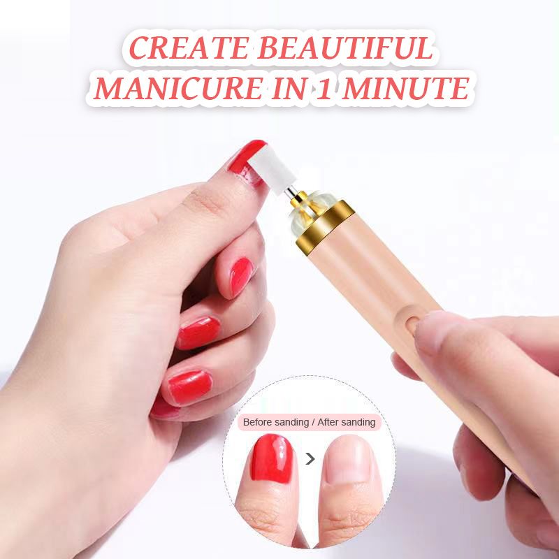 SALOON NAILS KIT (RECHARGEABLE) - Pro Rechargeable Electric Nail Drill Set - Salon Quality Manicure Pen