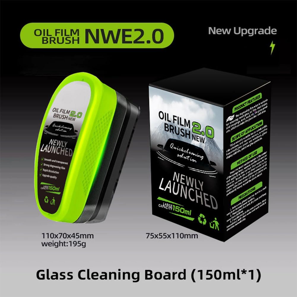1Pc Oil Film Brush 2.0, Clear Vision Glass Cleaner, Clearview Shield Clear Vision Windshield Cleaner, Oil Film Cleaning Brush for Car Windows - Image 6