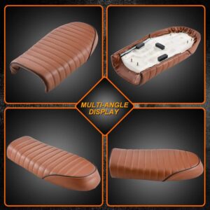 High-Quality Cafe Racer Bike Seat with Complete Fitting | Compatible with CD for 70, 125 Bikes