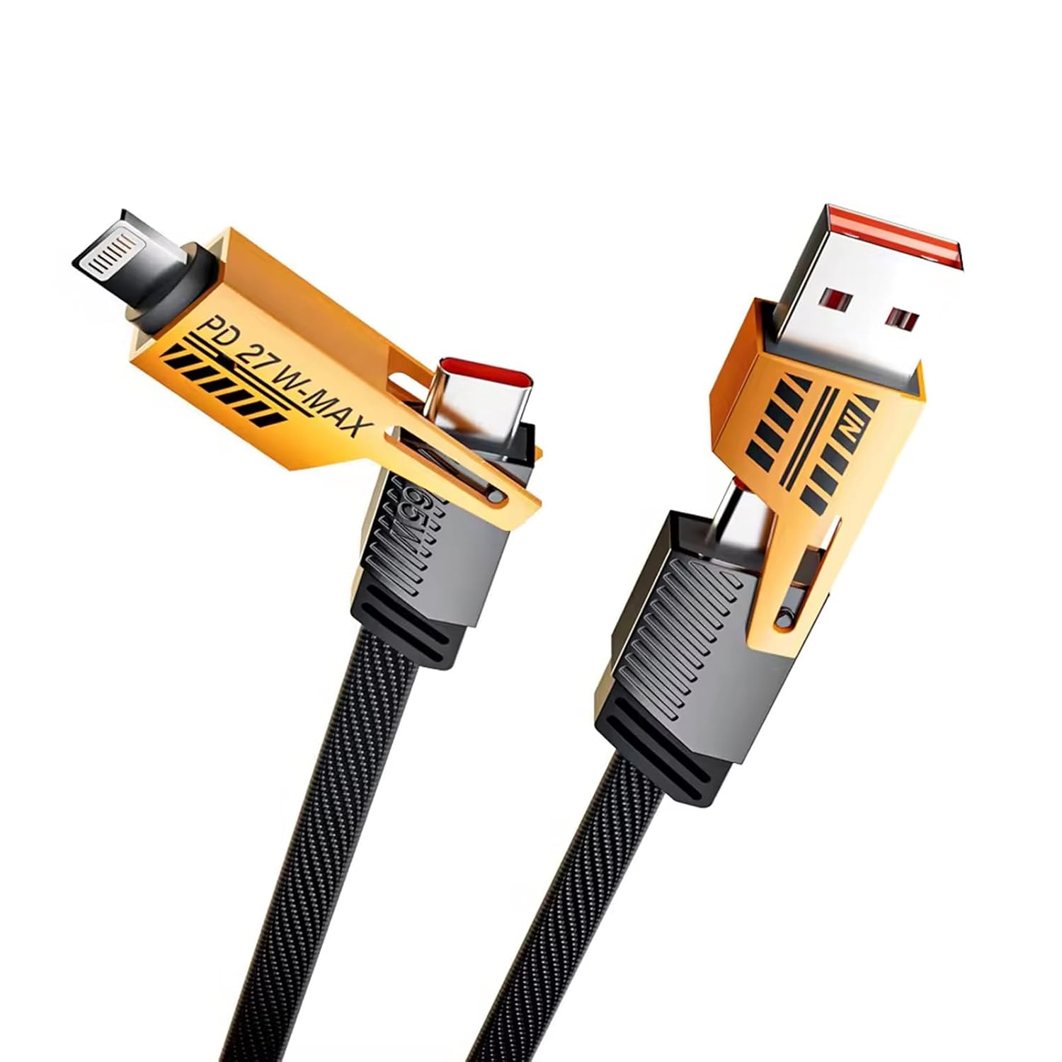 4-in-1 Multi USB Charging Cable – USB-C to USB-C, USB-C to Lightning, USB-A to USB-C, USB-A to Lightning | Fast PD Charger Cord for iPhone, iPad, Samsung, MacBook - Image 6