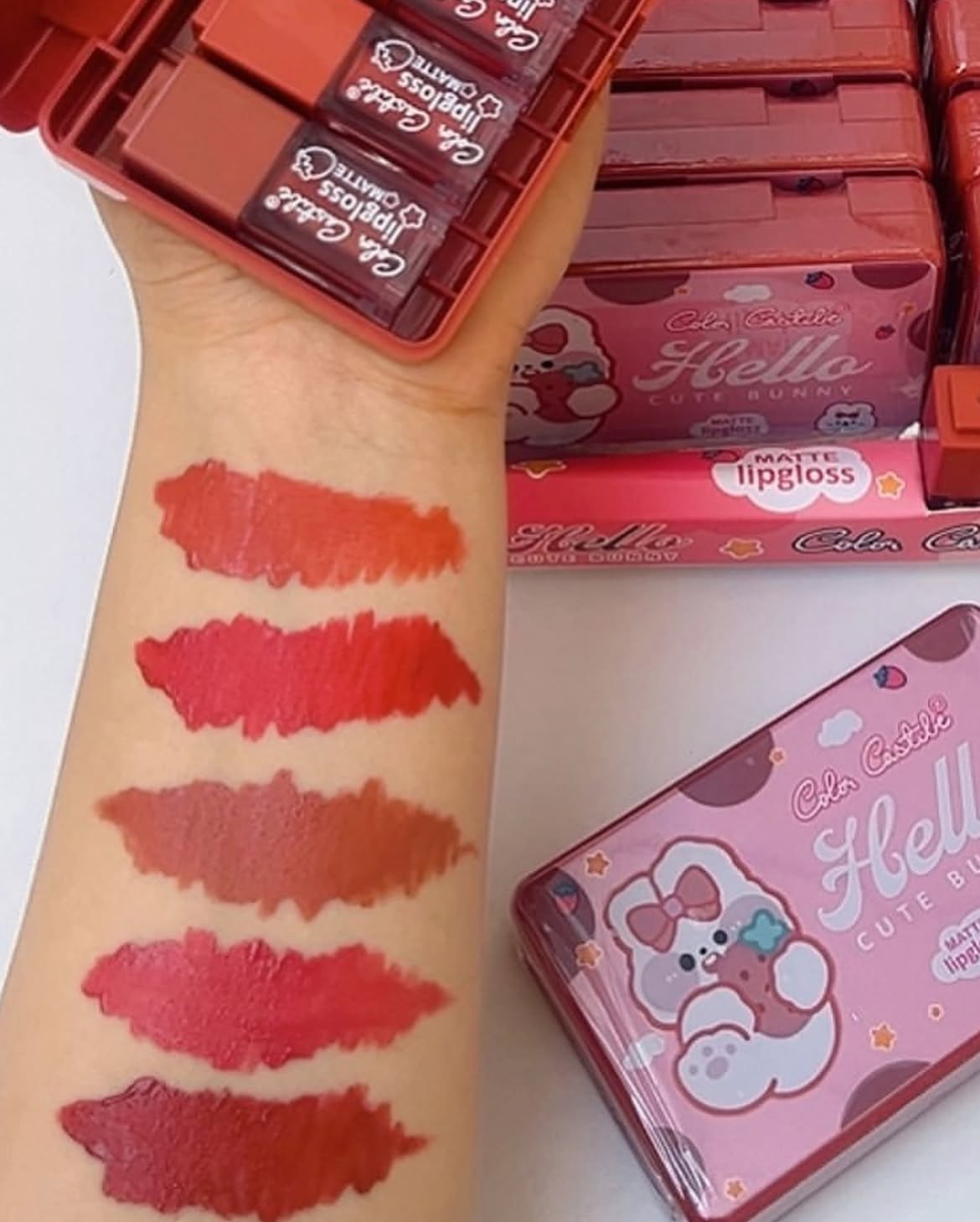 Color Castle Velvet Matte Long Lasting Lip Gloss Set – Pack of 5 - Multi Color - Image 5