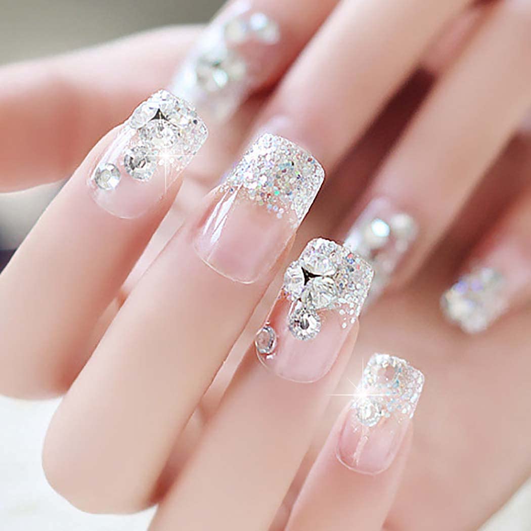 Multicolor 12 Pcs Stylish Artificial Nails Set For Fashionable Look And Easy Application (Random Design) - Image 4