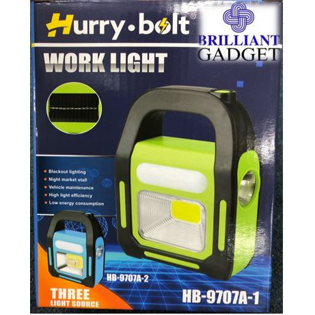 Solar Rechargeable 3-in-1 Emergency Light - Hurry Bolt Portable LED Work Light, Torch & Power Bank - Image 7