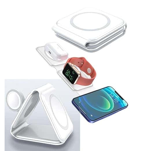 3 in 1 Magnetic Foldable Wireless Charging Station 15W Fast Charger for iPhone, AirPods & Smartwatch - Image 6