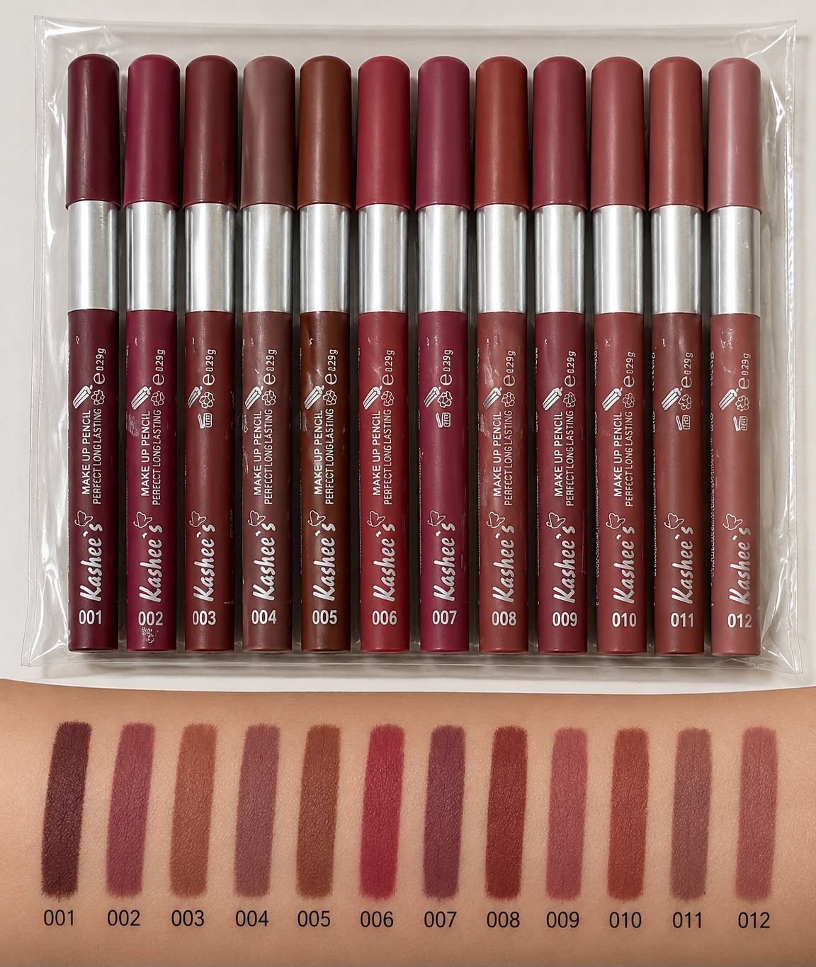 Kashee's High Pigmented Smooth Lipstick - Nude Shades (Pack of 12)