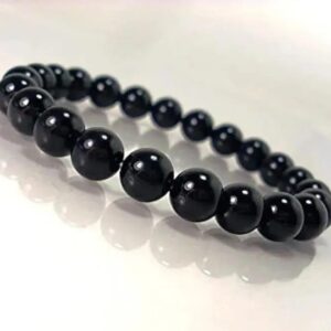 Black Pearl Beaded Bracelet For Men And Women - Stylish Unisex Accessory Crafted With Alloy And Decorative Beads In A Free Size Design