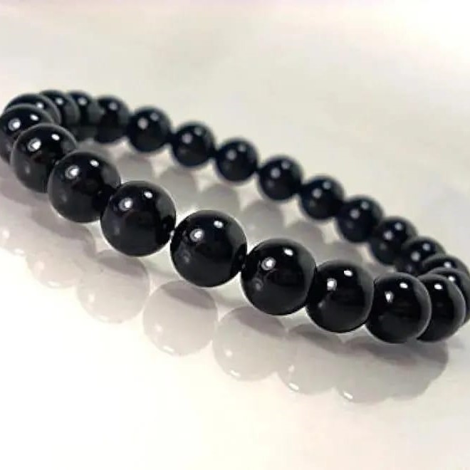 Black Pearl Beaded Bracelet For Men And Women - Stylish Unisex Accessory Crafted With Alloy And Decorative Beads In A Free Size Design
