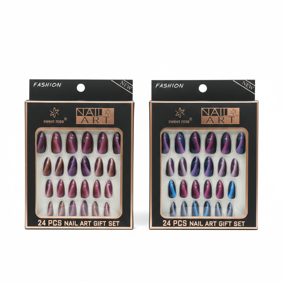 24 Pcs Professional Manicure Artificial Nails – Salon-Quality Press-On Nail Set - Image 3