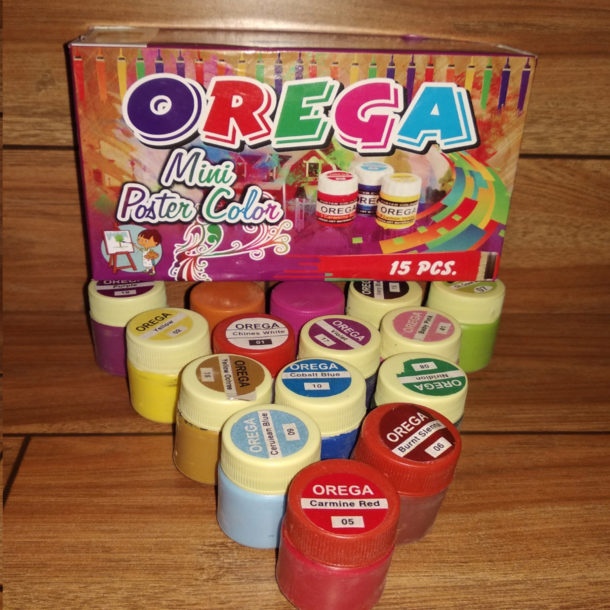 15 pcs Orega Poster colour With Brush - Image 4