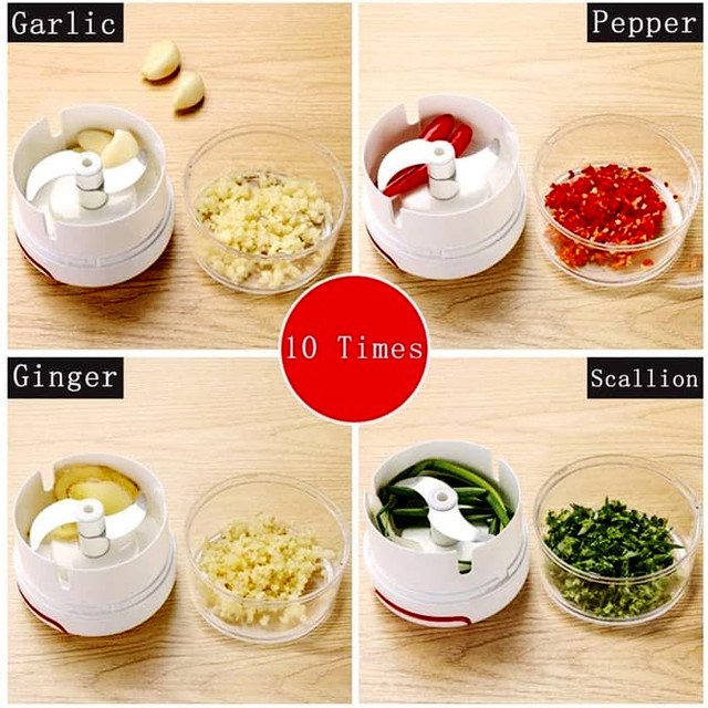 Mini Chopper Hand-power Food Chopper Mincer Mixer Blender - Image 9