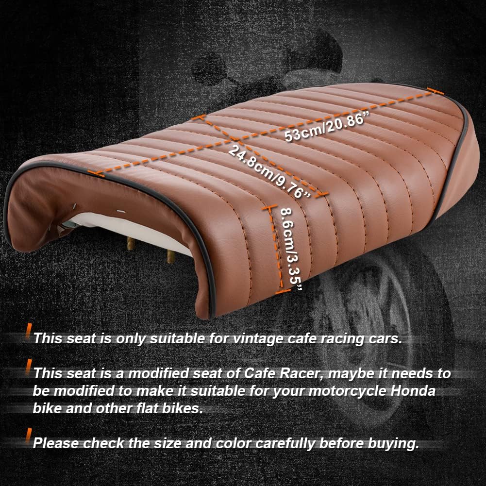 High-Quality Cafe Racer Bike Seat with Complete Fitting | Compatible with CD for 70, 125 Bikes - Image 3