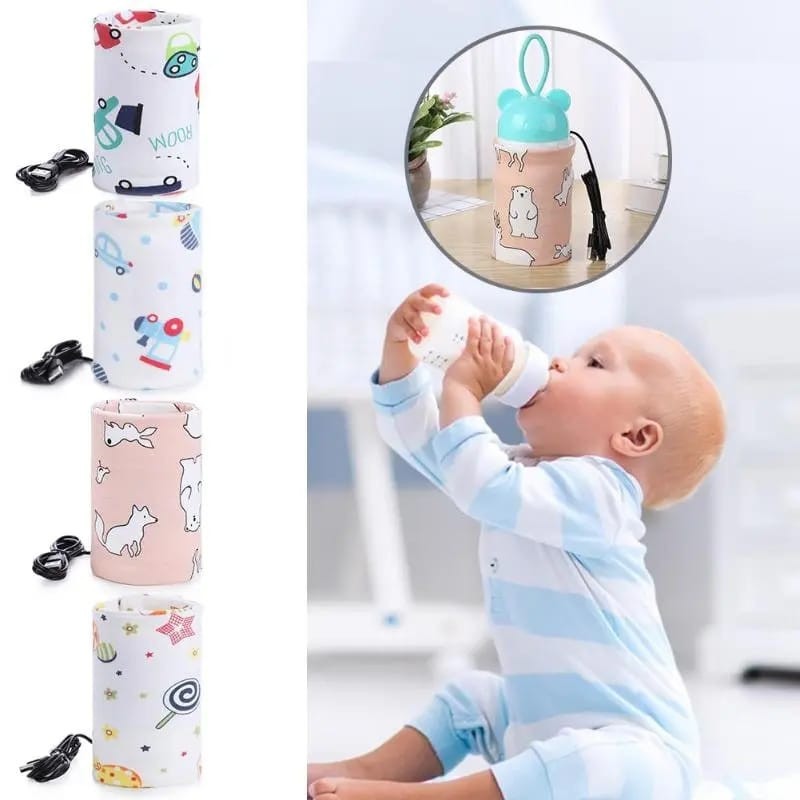 Portable USB Feeder Warmer Pouch | 42°C Constant Heating | Easy‑to‑Carry | Random Design - Image 5
