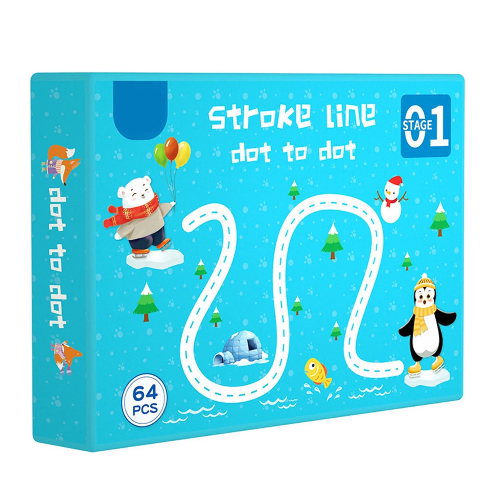 A4 Kids Educational Learning Tracing Book | 64 Pages Dot-to-Dot Activity Workbook with 2 Markers (Big Size) - Image 5