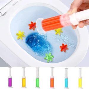Toilet Cleaning Stamp Gel Toilet Injection Gel Flower Bathroom Cleaner Toilet Gel (Random Color)