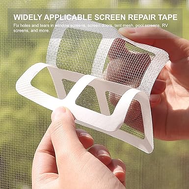 (Pack of 10) Multifunctional Net Sticker Drainer Net For Bathroom - Kitchen Etc | Window Screen Repair Patches For Door Window - Image 6