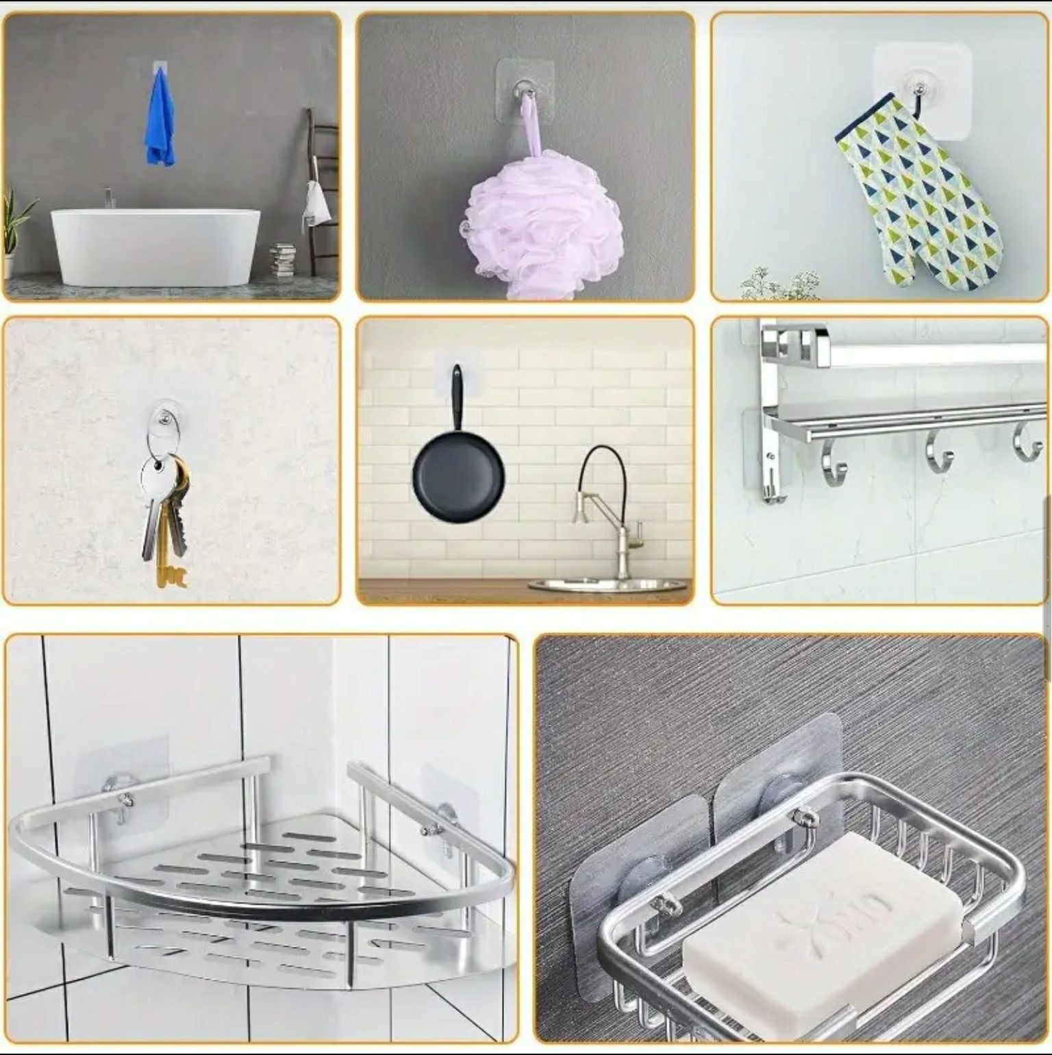 Transparent Self-Adhesive Wall Hooks Sticker – Strong Hold, No Drill, Damage-Free Hanging - Pack of 10 - Image 4
