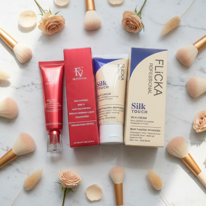 Flicka 2-in-1 Makeup Deal – Primer(60g) + Foundation(30g) Combo - Image 8
