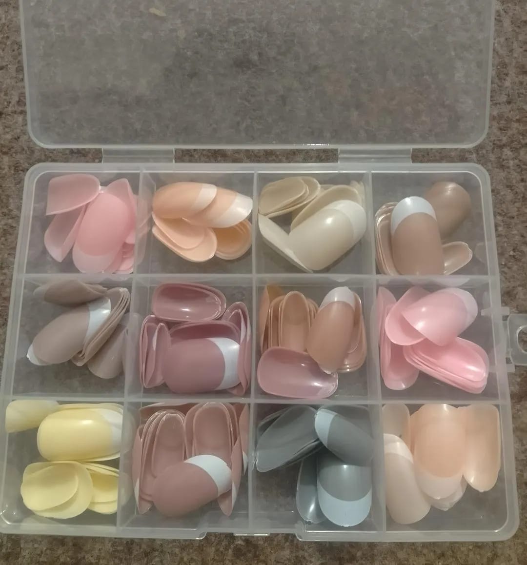 144 Pcs Multicolor False Nails Box Stylish Durable Easy To Use For Everyday Fashion Parties And Nail Art Designs - With Nail Glue - Image 2
