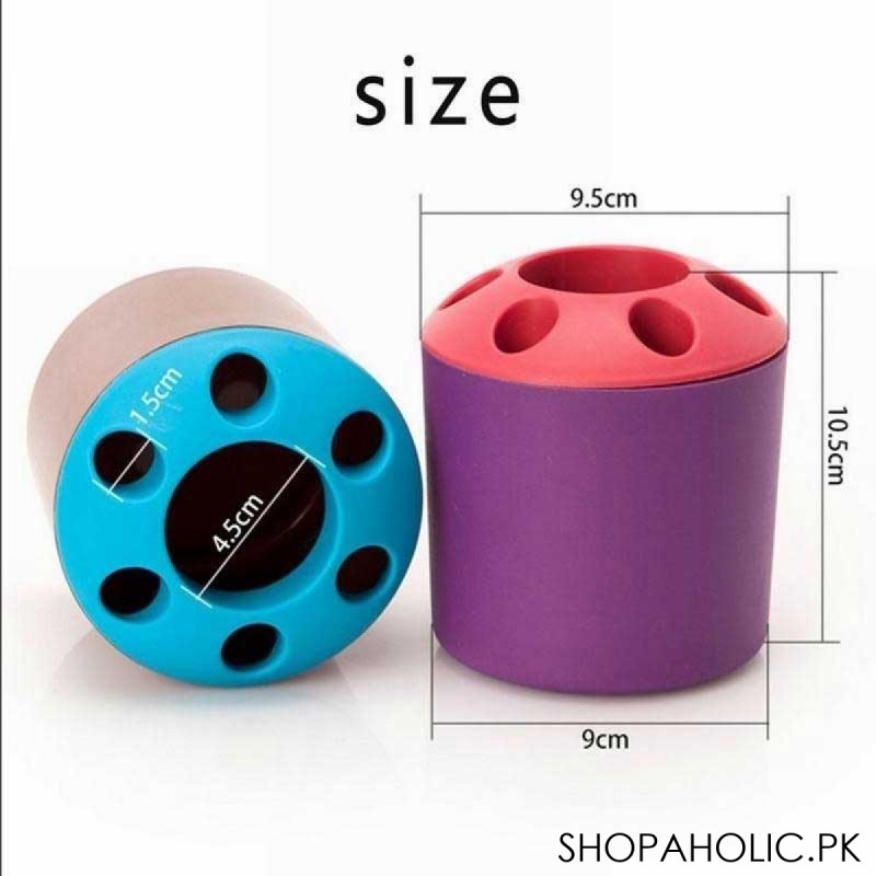 Pen Vase Pencil holder Makeup Brush Holder Stationery Desk Tidy Container( random color ) - Image 5