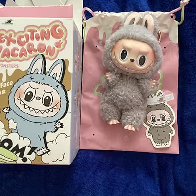 LABUBU Plush Blind Box Doll Keychain | Random Design Bag Charm Collectible Toy - (Random Color) - Image 9