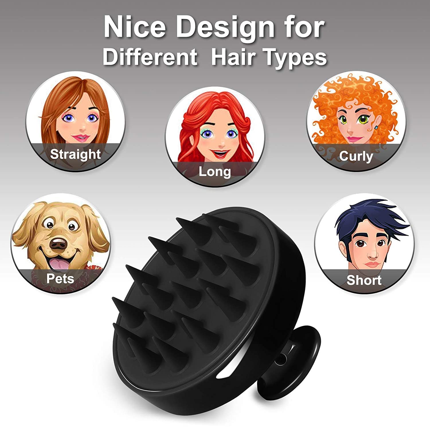 1 Piece Scalp Shampoo Massager Brush | Scalp Hair Scrubber With Soft Bristles For All Type Of Hairs ( Random Color ) - Image 8