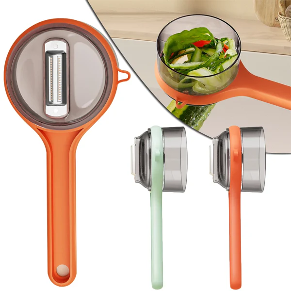 Multi-Functional Vegetable & Fruit Peeler With Integrated Storage Container - Image 3