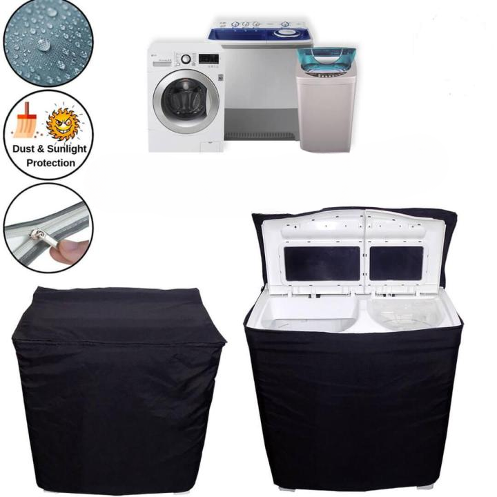 Twin Tub Washing Machine Cover Waterproof cover for Double Tub Washing Machine All Brands Supported Anti Sunshine - Image 3