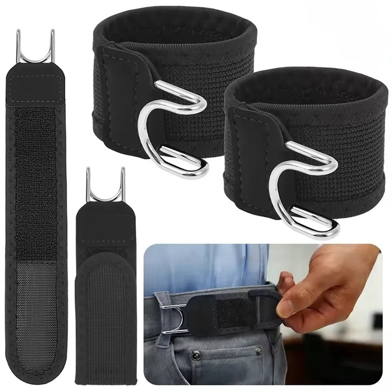 Adjustable Buckleless Elastic Waist Belt With Metal Hooks For Jeans, Dress Pants And Casual Wear - Image 10