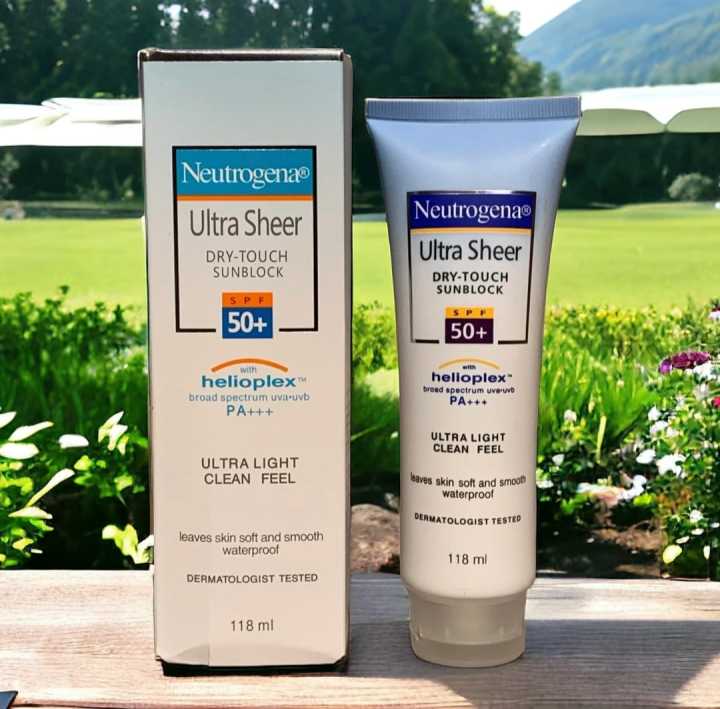 Neutrogena Ultra Sheer Sunblock - High Protection Lightweight Face Body Skincare Formula Non Greasy Clean Feel Daily Sunscreen Lotion - 118ML - Image 3