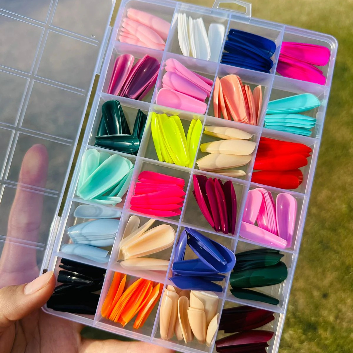 Pack Of 2 576 Pcs Artificial Nails With Free Nail Glue Made Of Abs Plastic In Multicolor - Image 4