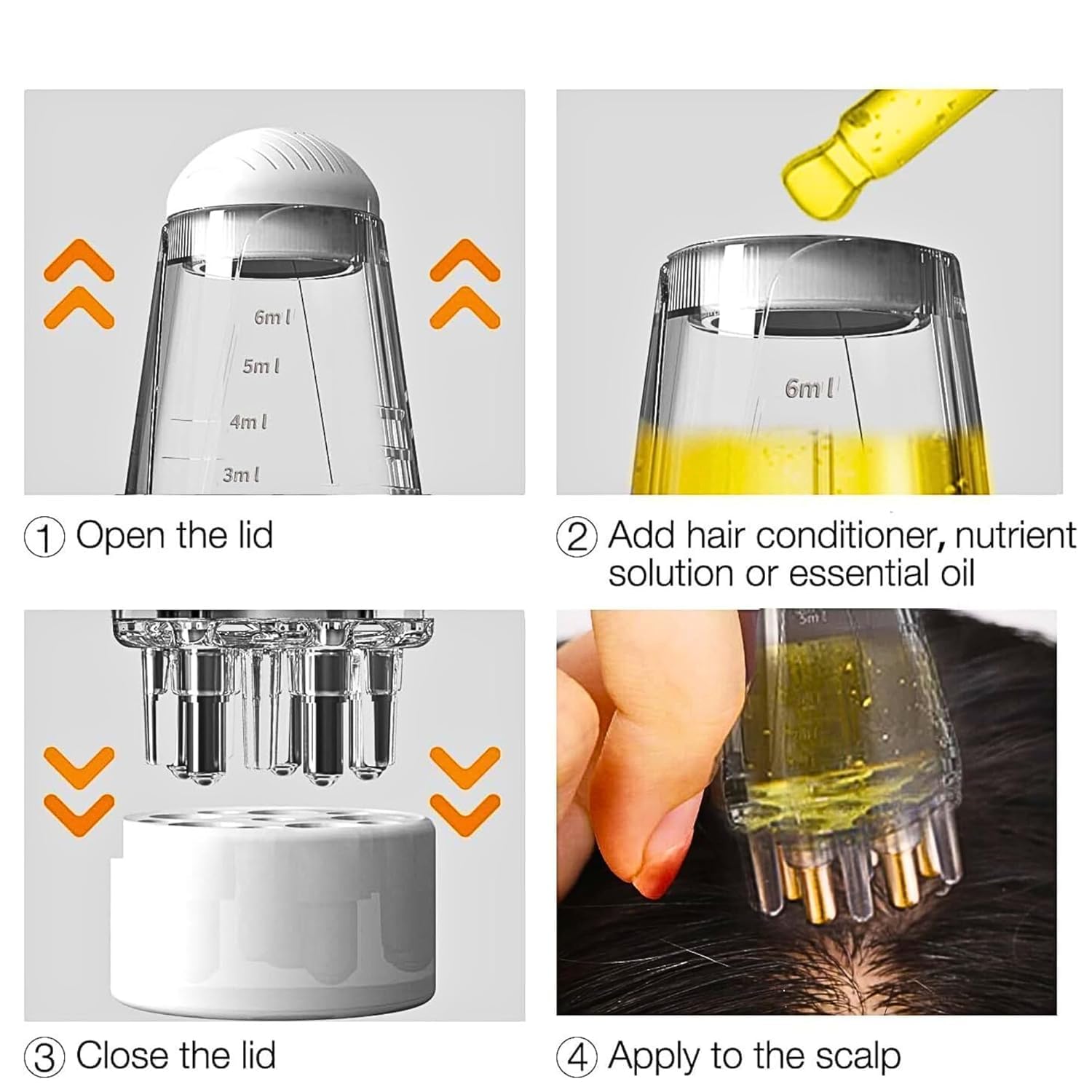 Oil Applicator | Scalp Hair Comb Oil Applicator | Portable Mini Hair Oil Applicator 6ml - Image 4
