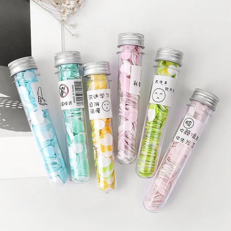 100 Pcs Disposable Flower Paper Soap With Portable Tube Multi Color Travel Sheets For Hand Washing And Outdoor Use Premium Quality (Random Color) - Image 4