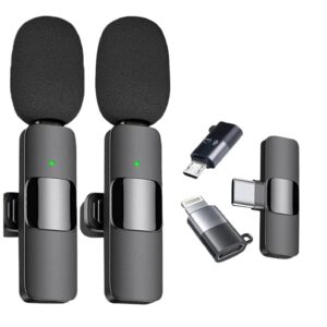 K8/K9 Wireless Collar Microphone for Type-C Android & AUX Devices