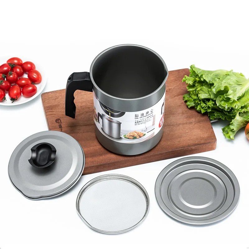 Oil Filter Pot 1.4L | Oil Strainer For Kitchen | Oil Container Pot Filter 1.4 Liter (Without Box) - Image 4