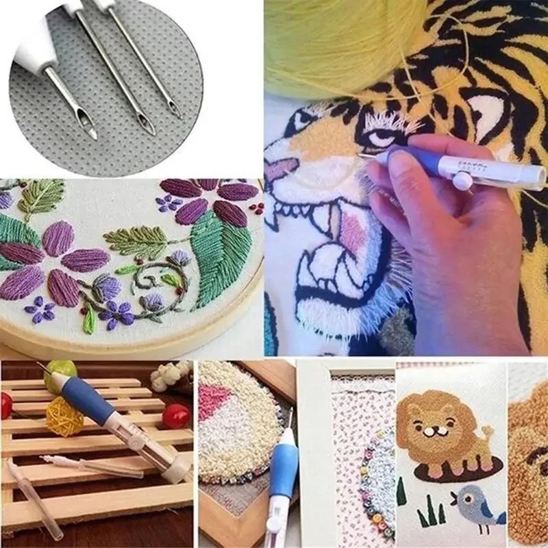 Embroidery Punch Needle ,Embroidery Pen | Magic Embroidery Pen Punch Needle Kit for DIY Sewing and Needle Arts - Image 4