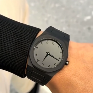 Arabic Aura Watch - Full Black Arabic Dial Men's Modern Creative Quartz Watch