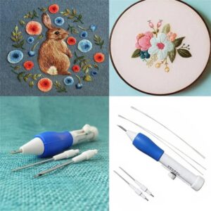 Embroidery Punch Needle ,Embroidery Pen | Magic Embroidery Pen Punch Needle Kit for DIY Sewing and Needle Arts