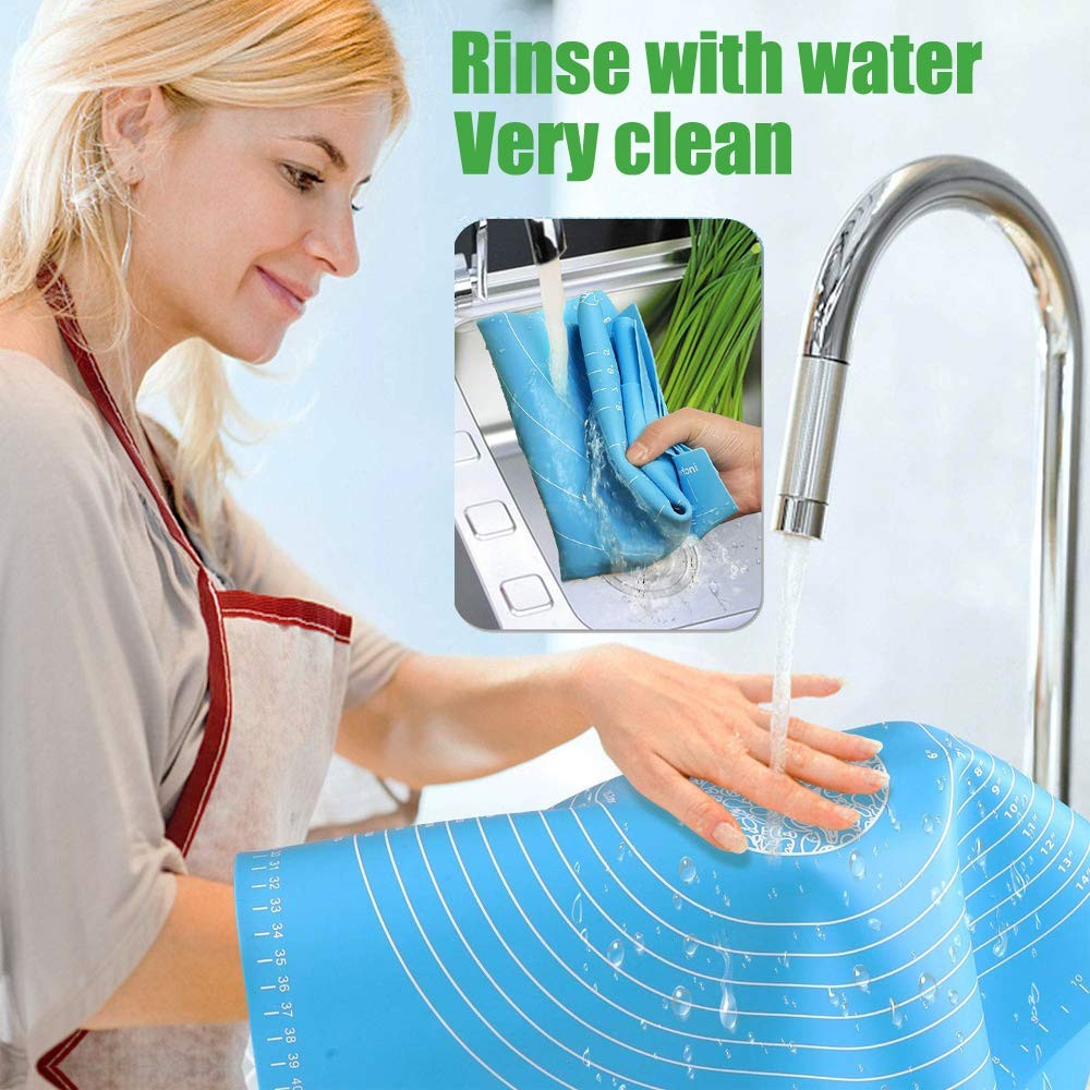 Silicone Roti Mat | Large Size 50x40cm Silicon Roti Mat For Kitchen | Non-stick Baking Mat Kneading Dough Pad (Random Color) - Image 7