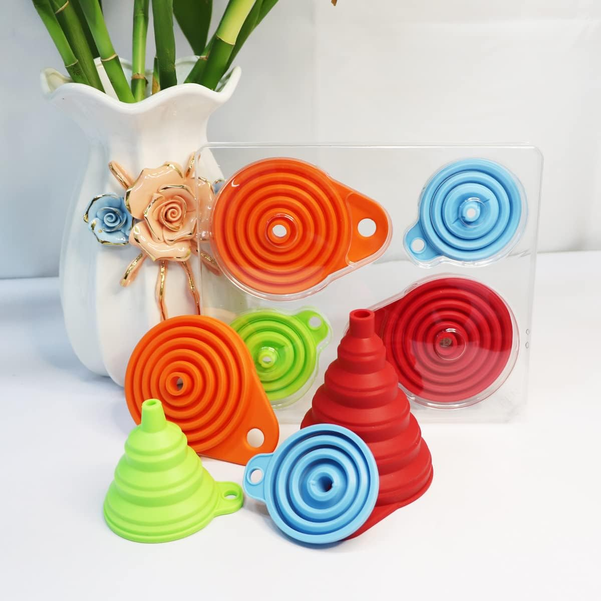 Silicone Oil Funnel, Kitchen Liquid Oil Dispensing Tool (Random Color) - Image 4