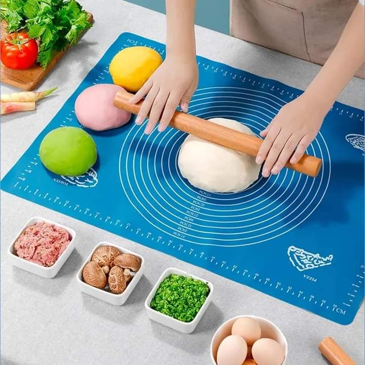 Silicone Roti Mat | Large Size 50x40cm Silicon Roti Mat For Kitchen | Non-stick Baking Mat Kneading Dough Pad (Random Color)