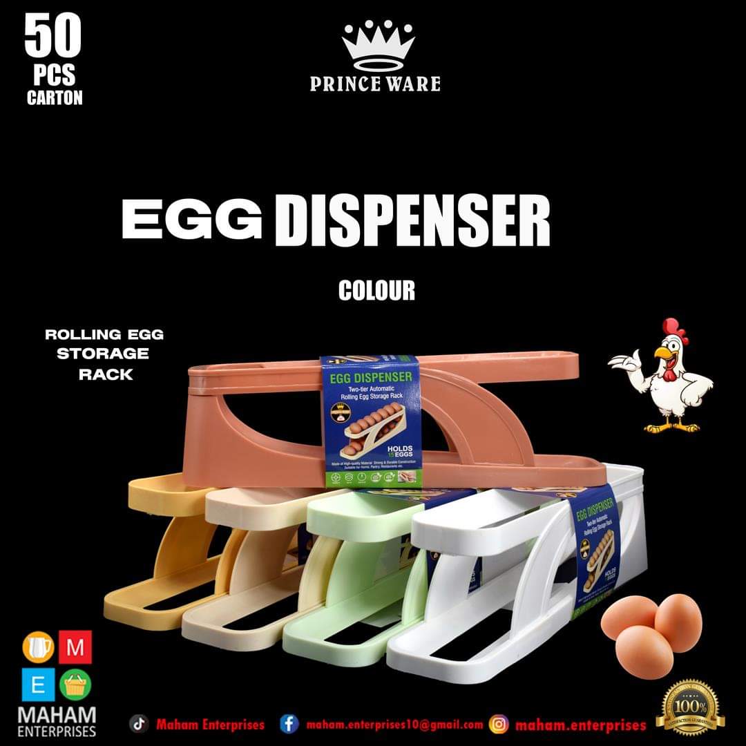 15-Egg Storage Box with Rolling Design & Sliding Rail for Refrigerator - Image 5