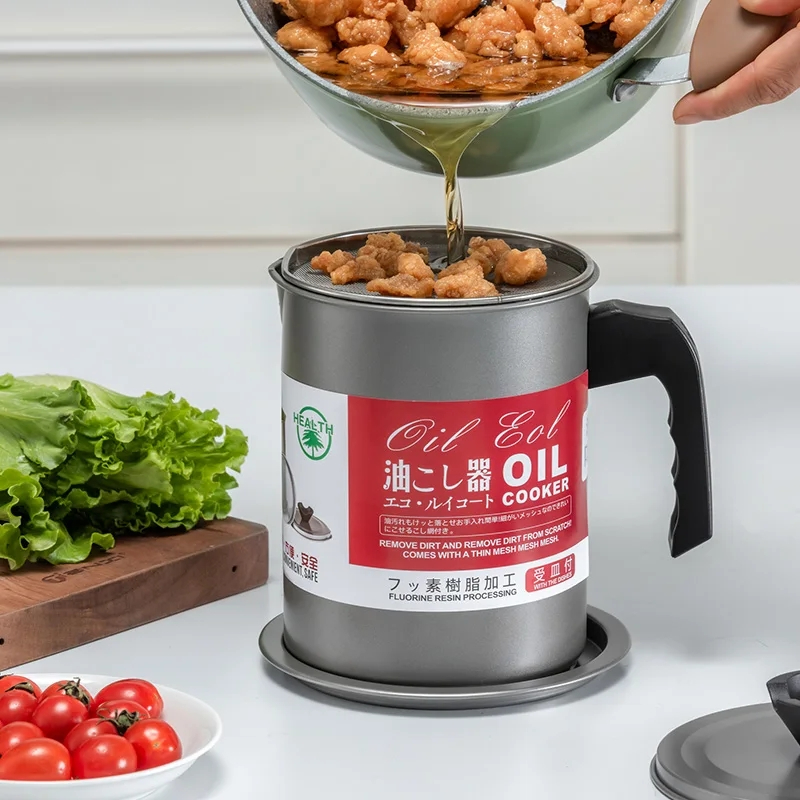 Oil Filter Pot 1.4L | Oil Strainer For Kitchen | Oil Container Pot Filter 1.4 Liter (Without Box) - Image 7
