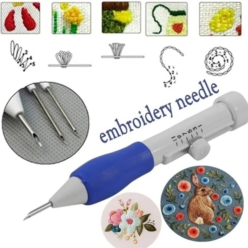 Embroidery Punch Needle ,Embroidery Pen | Magic Embroidery Pen Punch Needle Kit for DIY Sewing and Needle Arts - Image 5