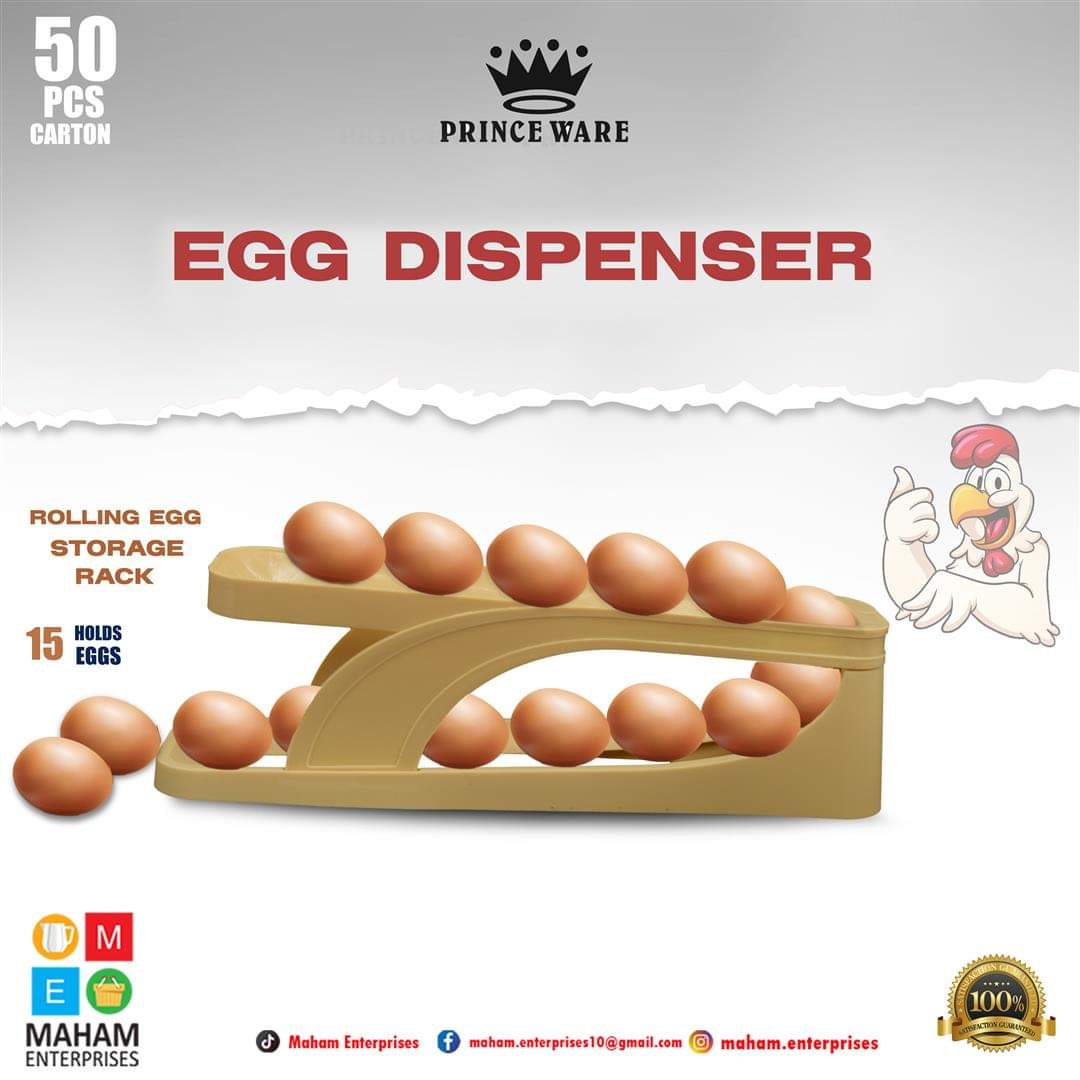 15-Egg Storage Box with Rolling Design & Sliding Rail for Refrigerator - Image 6