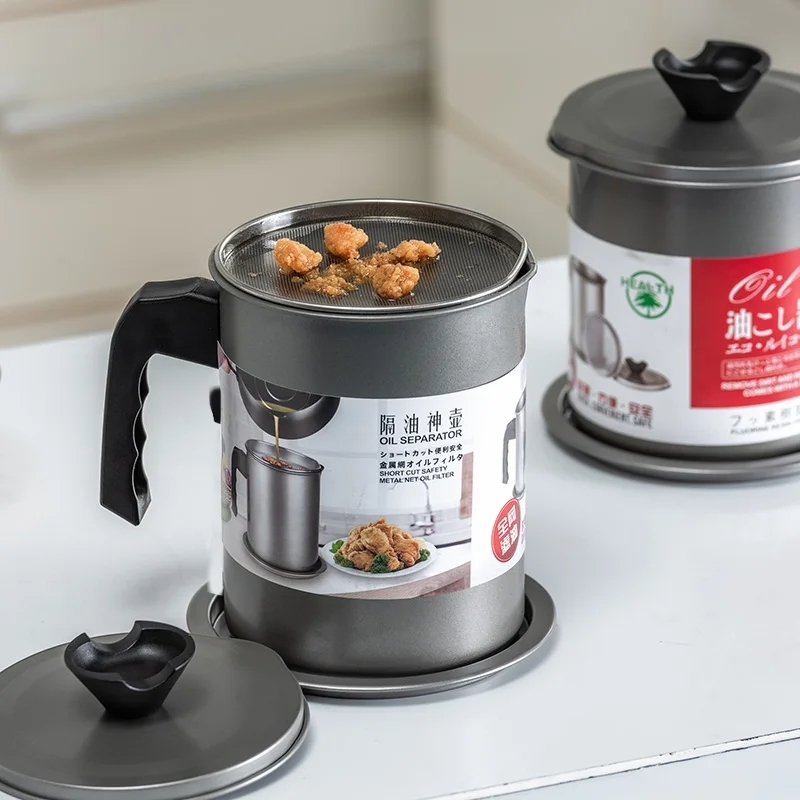Oil Filter Pot 1.4L | Oil Strainer For Kitchen | Oil Container Pot Filter 1.4 Liter (Without Box) - Image 6