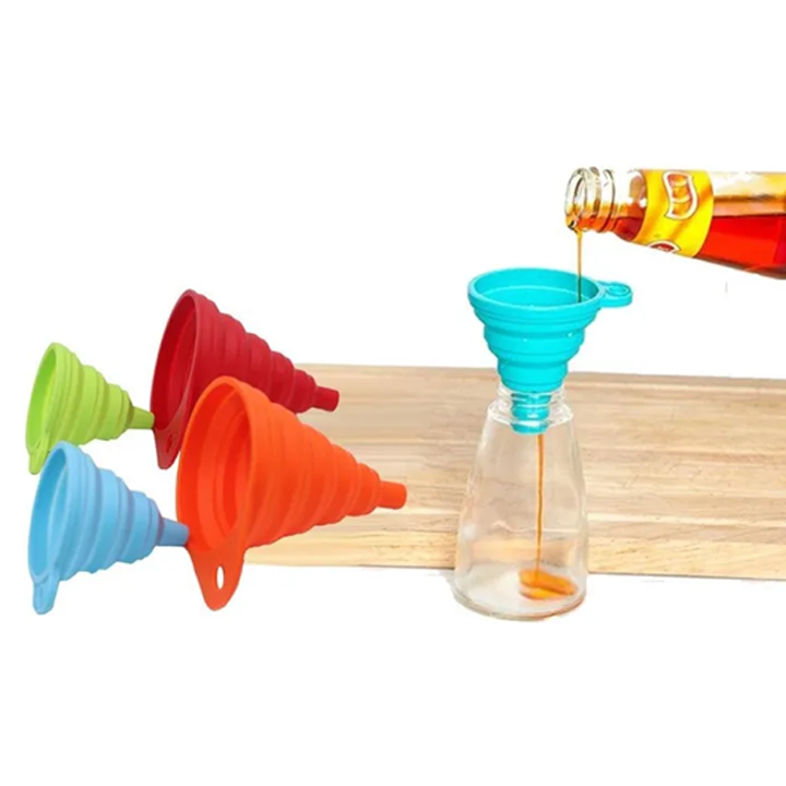 Silicone Oil Funnel, Kitchen Liquid Oil Dispensing Tool (Random Color) - Image 2
