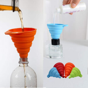 Silicone Oil Funnel, Kitchen Liquid Oil Dispensing Tool (Random Color)