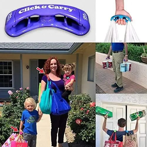 1 Pc Shopper Bags Handle Grip Click & Carry Grocery Bag Carrier, 1 Pack, - Image 3