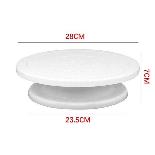 Cake Turntable Decorating Stand ( 28CM ) - Rotating Cake Turntable 28cm Plastic - Image 2